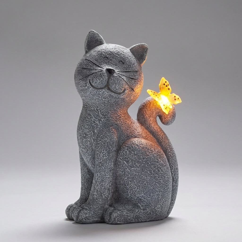 Glynn Figurine de Jardin Solaire | Résine Peinte à la Main, Éclairage LED Écologique 2