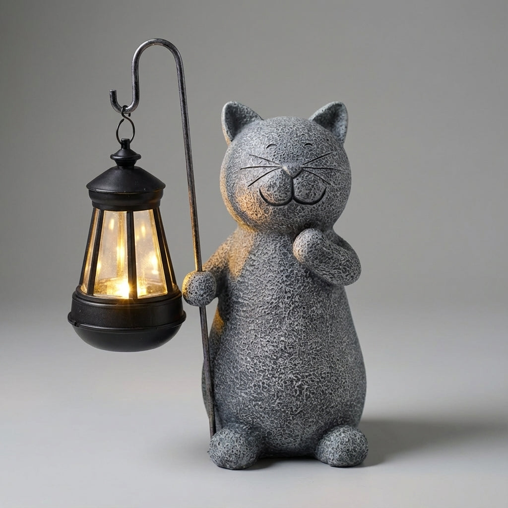 Glynn Figurine de Jardin Solaire | Résine Peinte à la Main, Éclairage LED Écologique 4