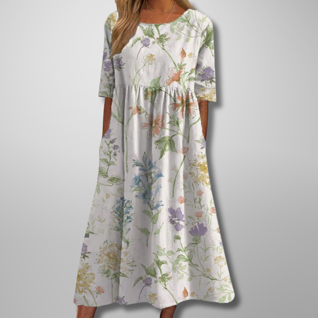 Gorgeous Women's Midi Dress | Floral Design, Relaxed Fit 3