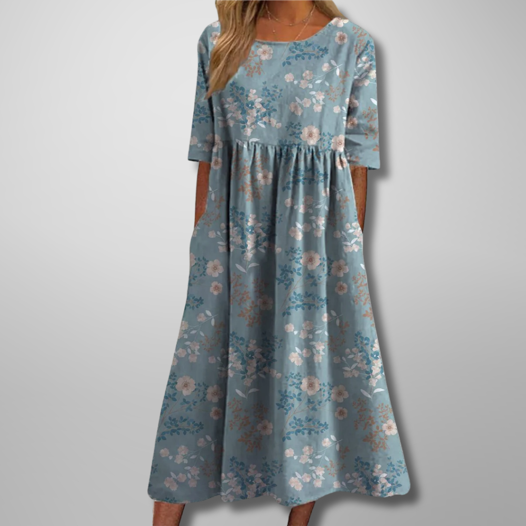 Gorgeous Women's Midi Dress | Floral Design, Relaxed Fit 4