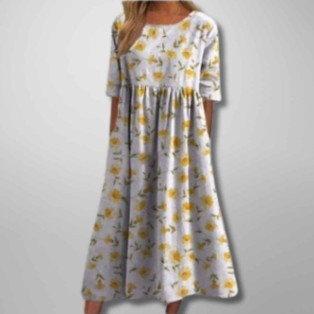 Gorgeous Women's Midi Dress | Floral Design, Relaxed Fit 6