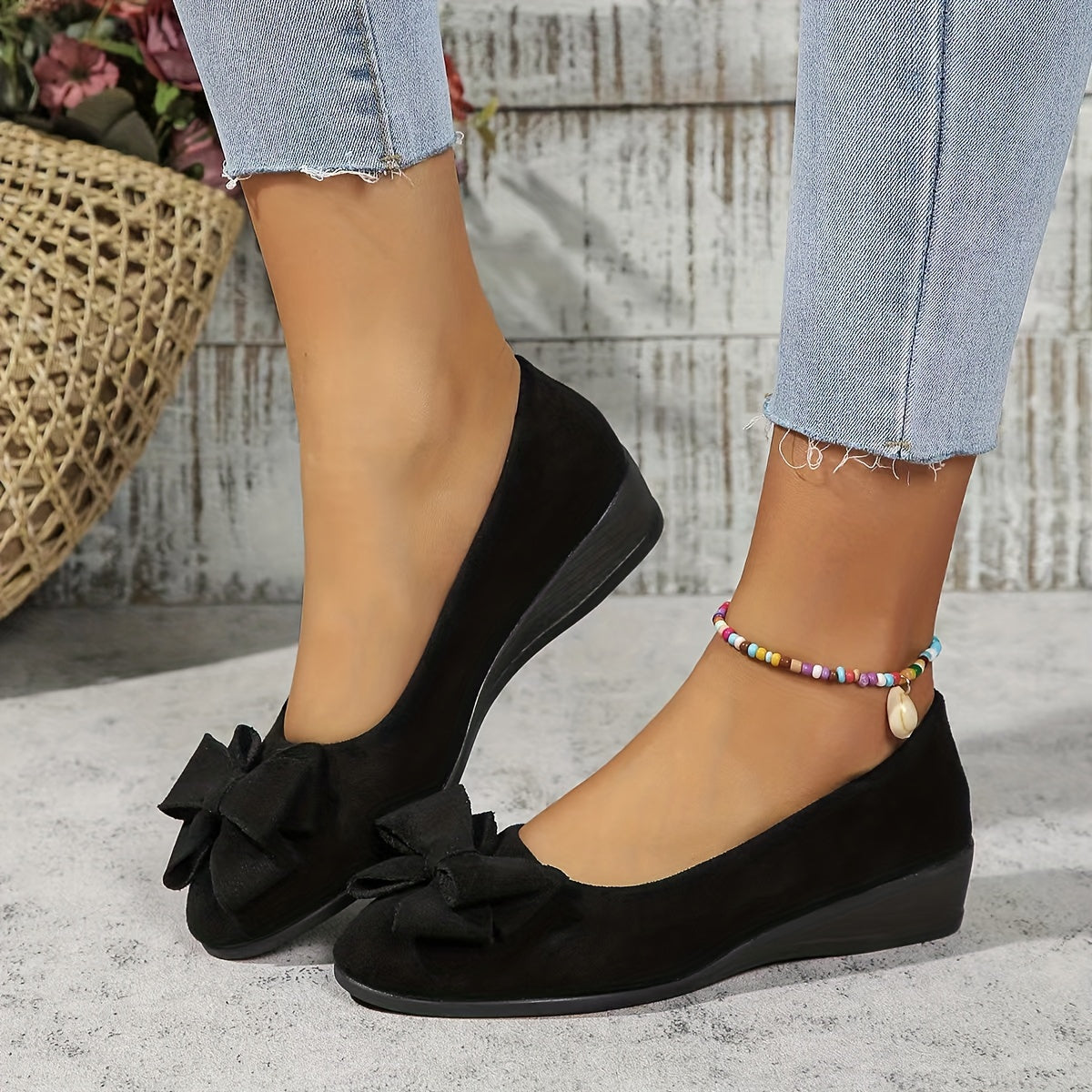 Hehlina Women's Flat Shoes | Orthopedic Comfort, Chic Bow Detail 0