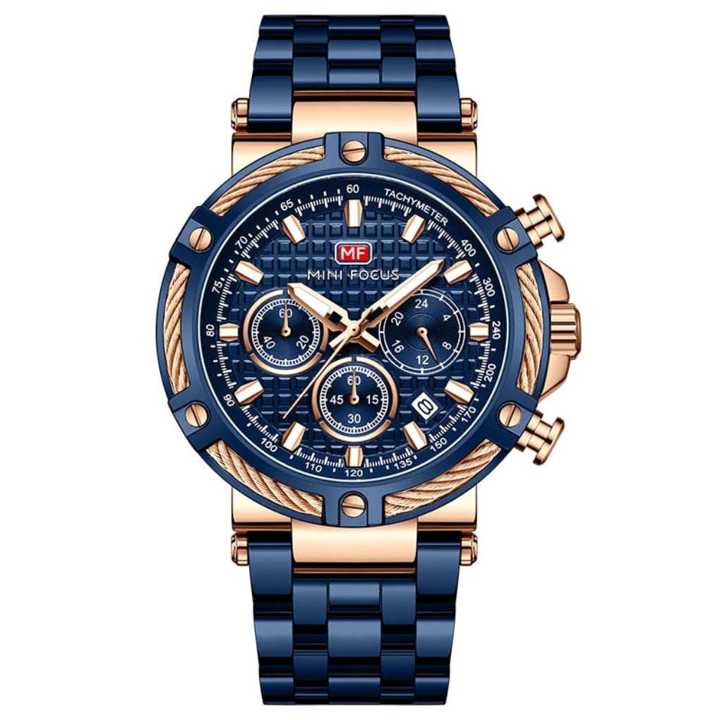 Homme Montre | Design Minimaliste, Bracelet Acier Inoxydable 0