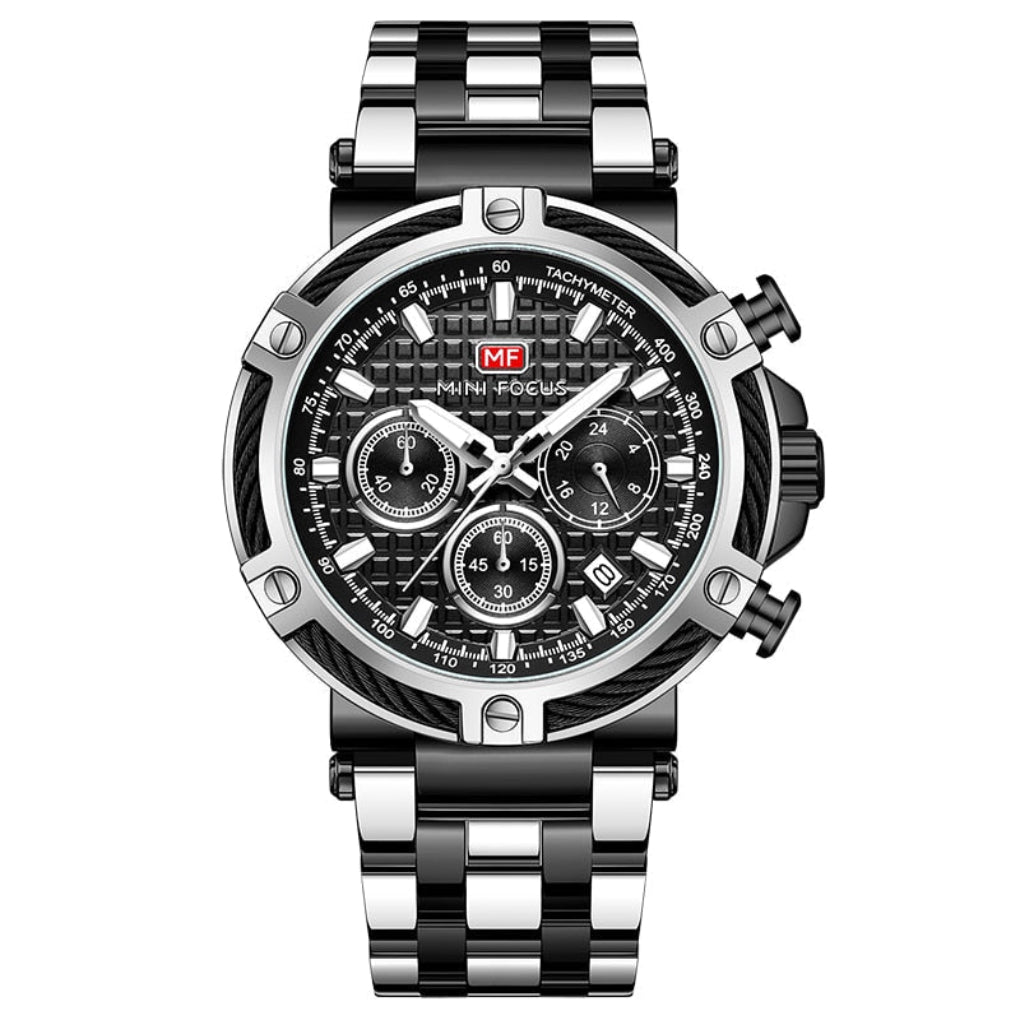 Homme Montre | Design Minimaliste, Bracelet Acier Inoxydable 4