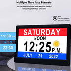Horloge Numérique Murale | Écran LED 11,5 Pouces, 19 Rappels Programmables 3