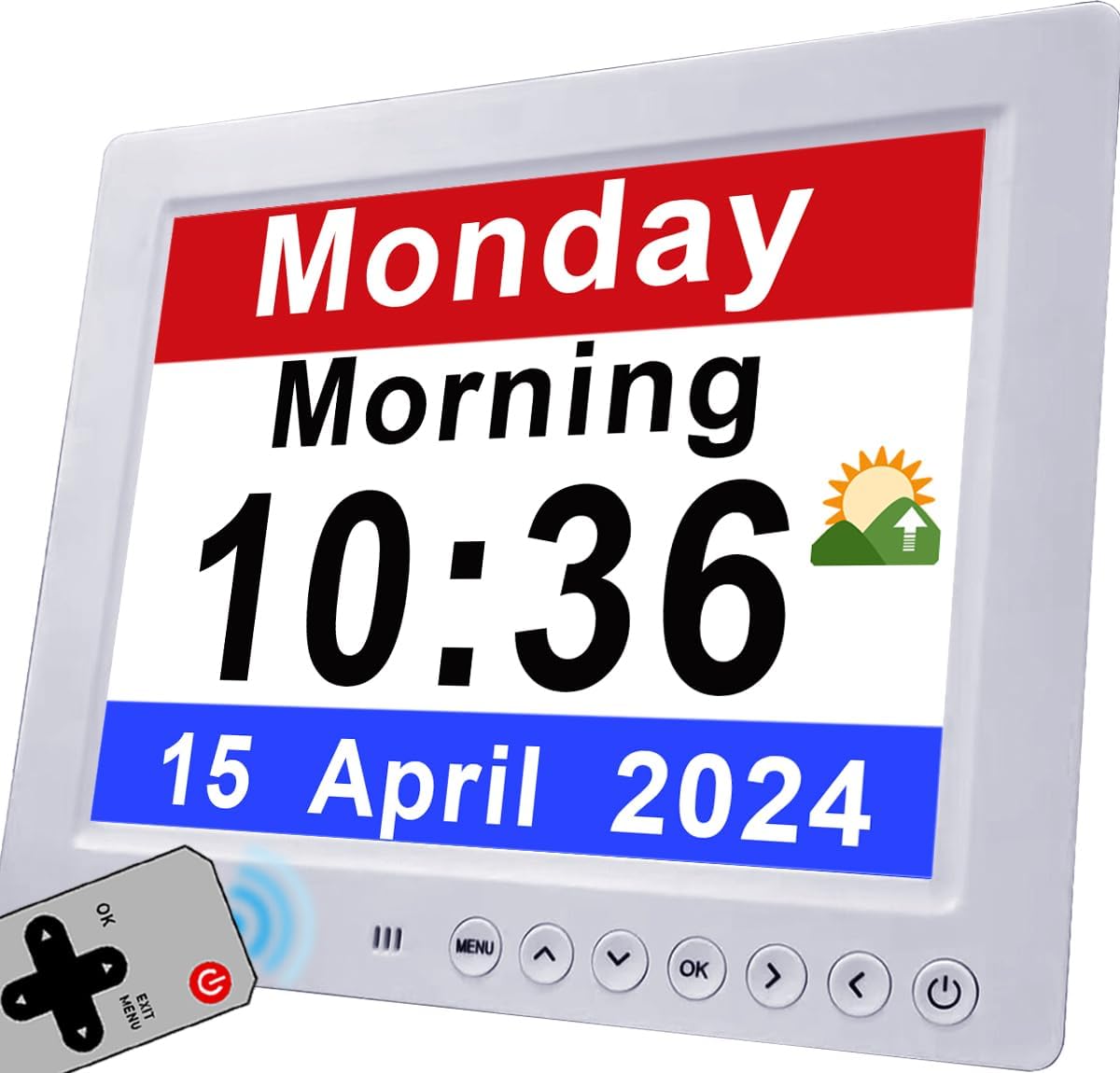 Horloge Numérique Murale | Écran LED 11,5 Pouces, 19 Rappels Programmables 6