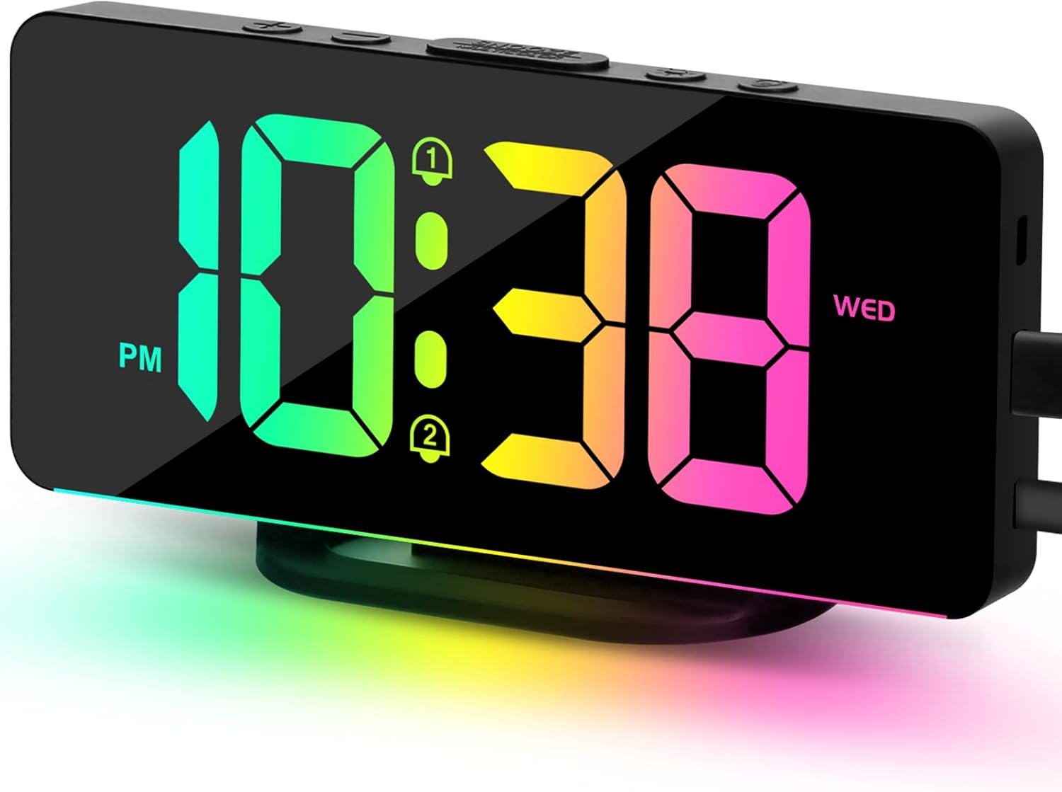 Horloge Numérique Murale | Écran LED 11,5 Pouces, 19 Rappels Programmables 9