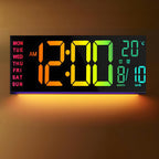 Hugo Horloge Murale et de Bureau | Écran LED 41 cm RGB avec Télécommande 0