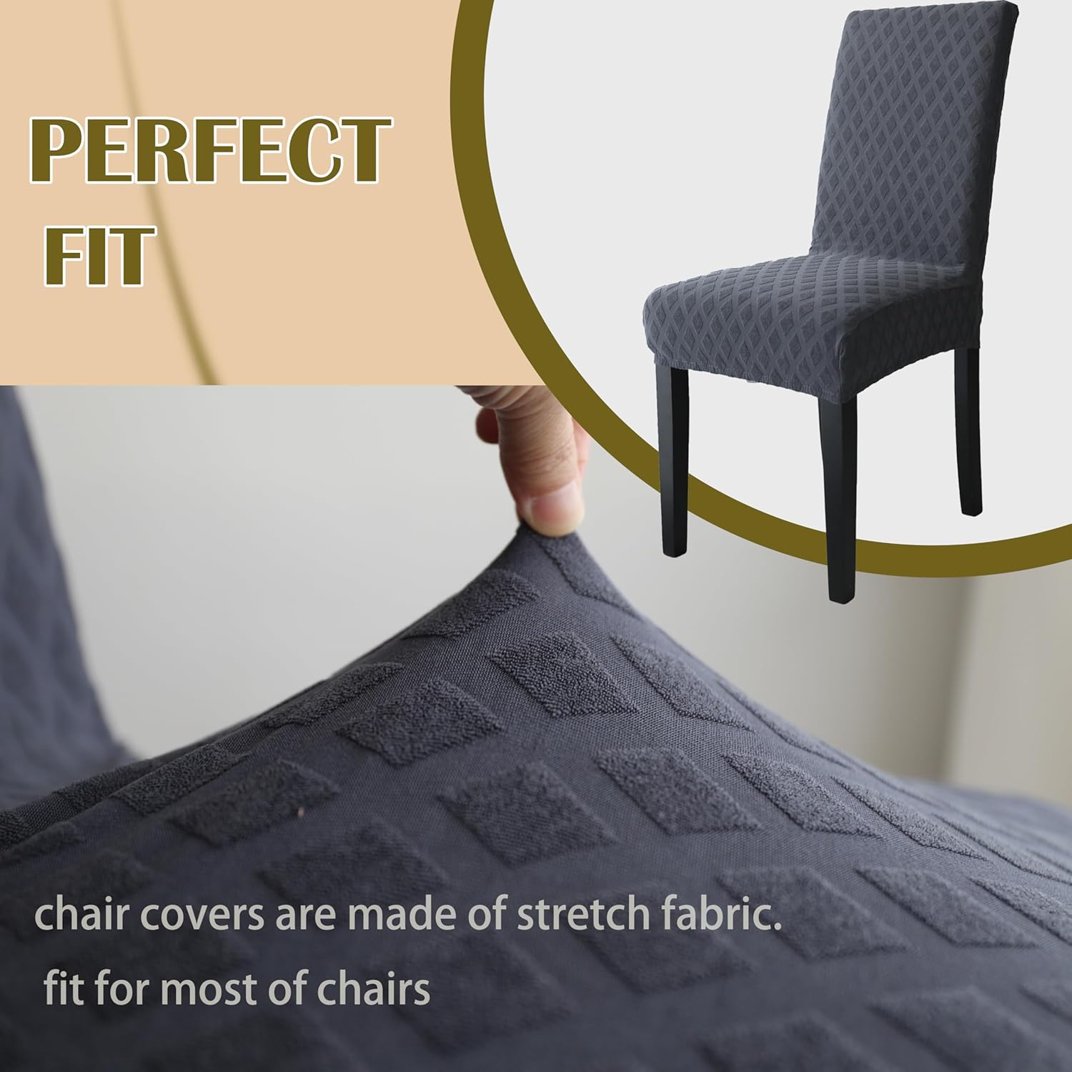 Hugo Housse de Chaise Extensible | Tissu Polyester Élastique, Protection et Style 5