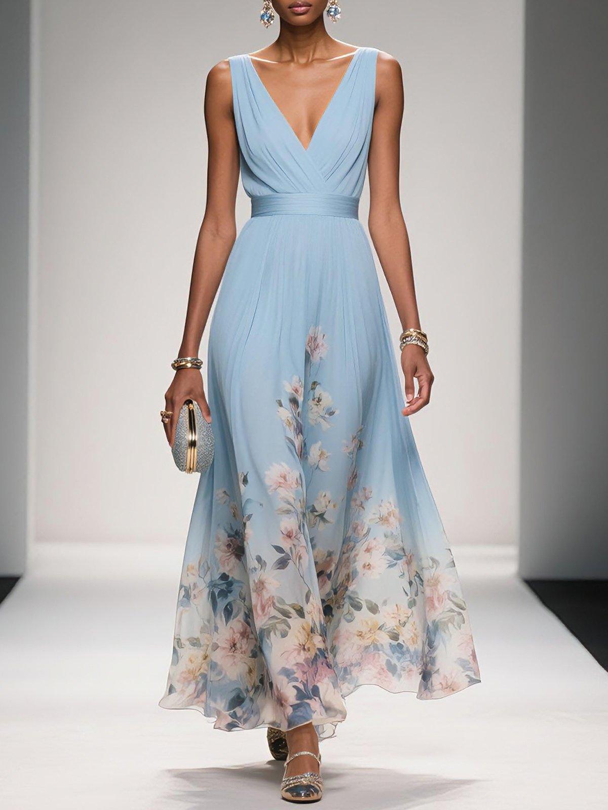 Isabella Women's Dress | Floral Print A-Line, Elegant Summer Dress 0
