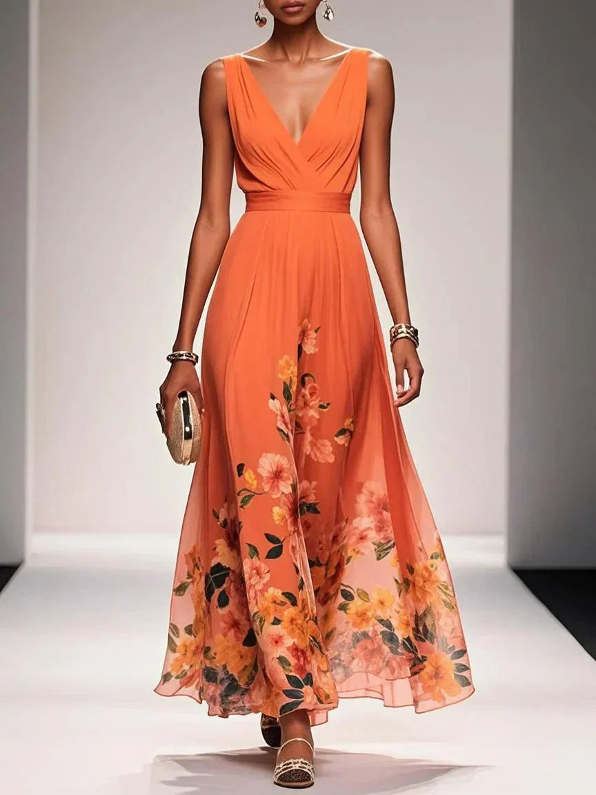 Isabella Women's Dress | Floral Print A-Line, Elegant Summer Dress 6