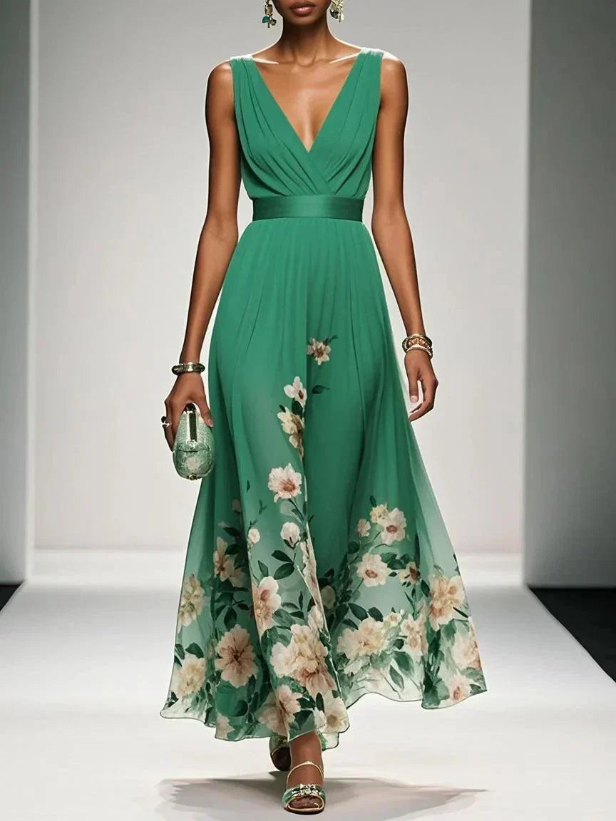 Isabella Women's Dress | Floral Print A-Line, Elegant Summer Dress 7