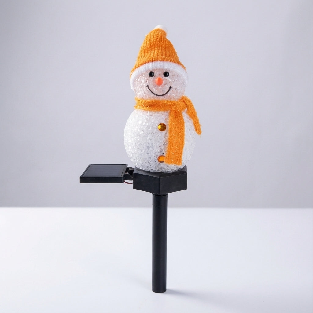 Jardin Décoratif Lumineux | Poupée Bonhomme de Neige Solaire 4