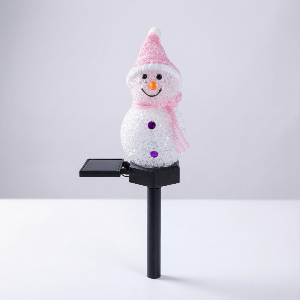 Jardin Décoratif Lumineux | Poupée Bonhomme de Neige Solaire 5