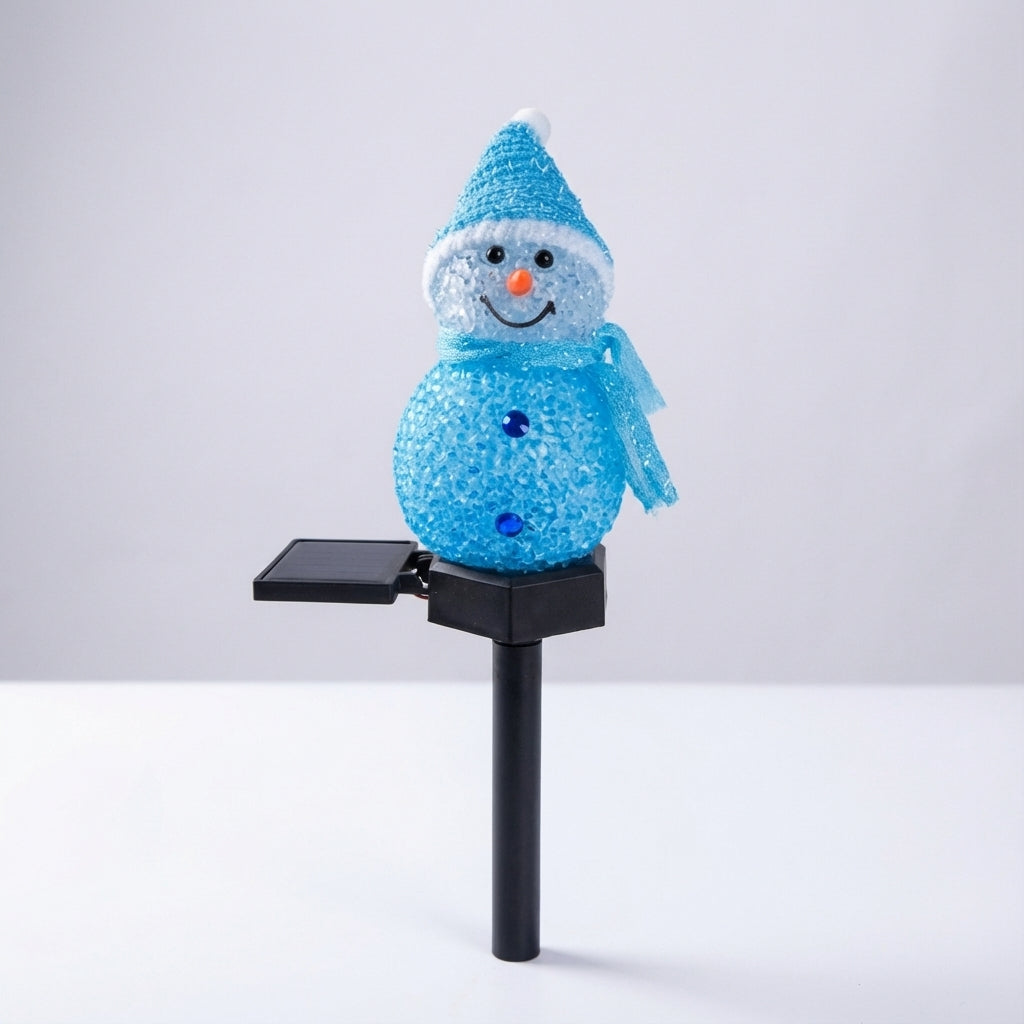 Jardin Décoratif Lumineux | Poupée Bonhomme de Neige Solaire 6