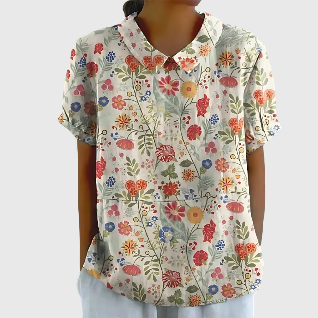 Jenna Women's Floral Blouse | Lightweight and Relaxed Fit 10