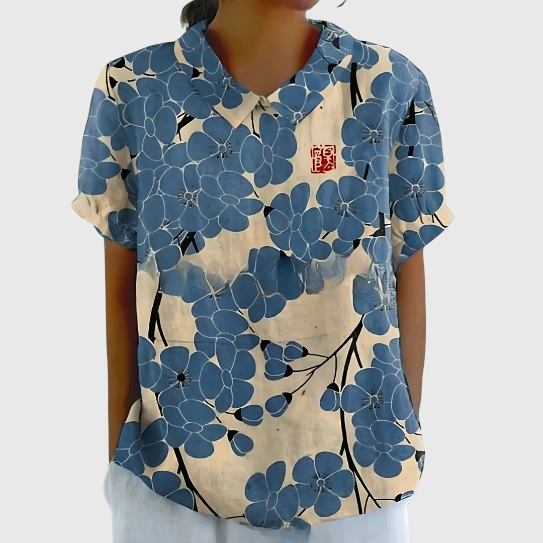 Jenna Women's Floral Blouse | Lightweight and Relaxed Fit 4