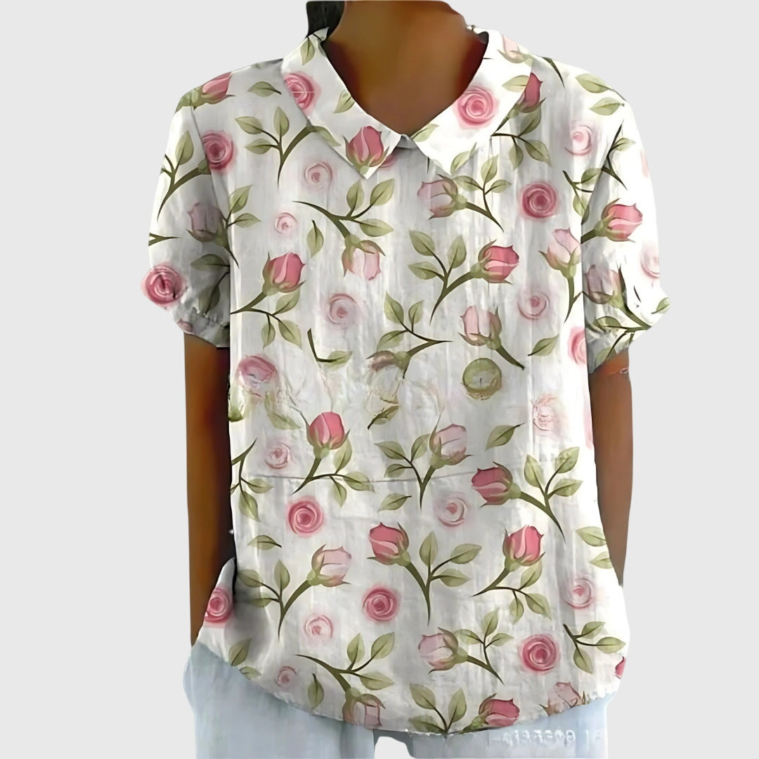 Jenna Women's Floral Blouse | Lightweight and Relaxed Fit 7