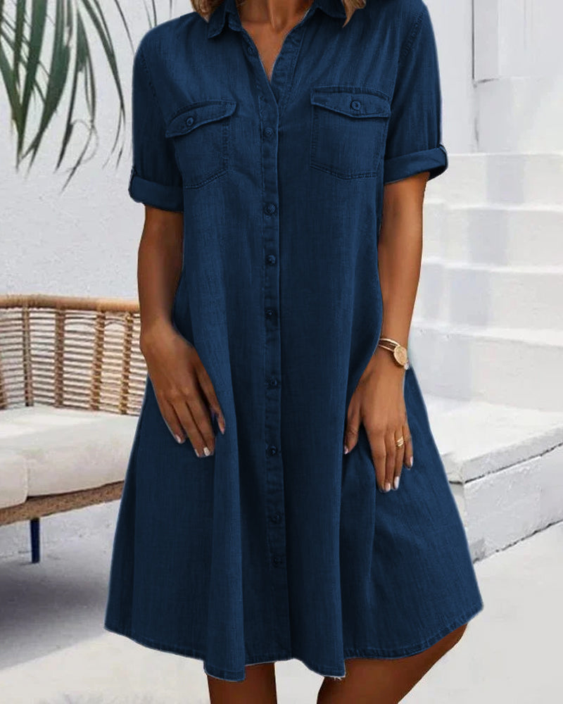 Jennifer Women's Denim-look Dress | Lightweight and Versatile 2