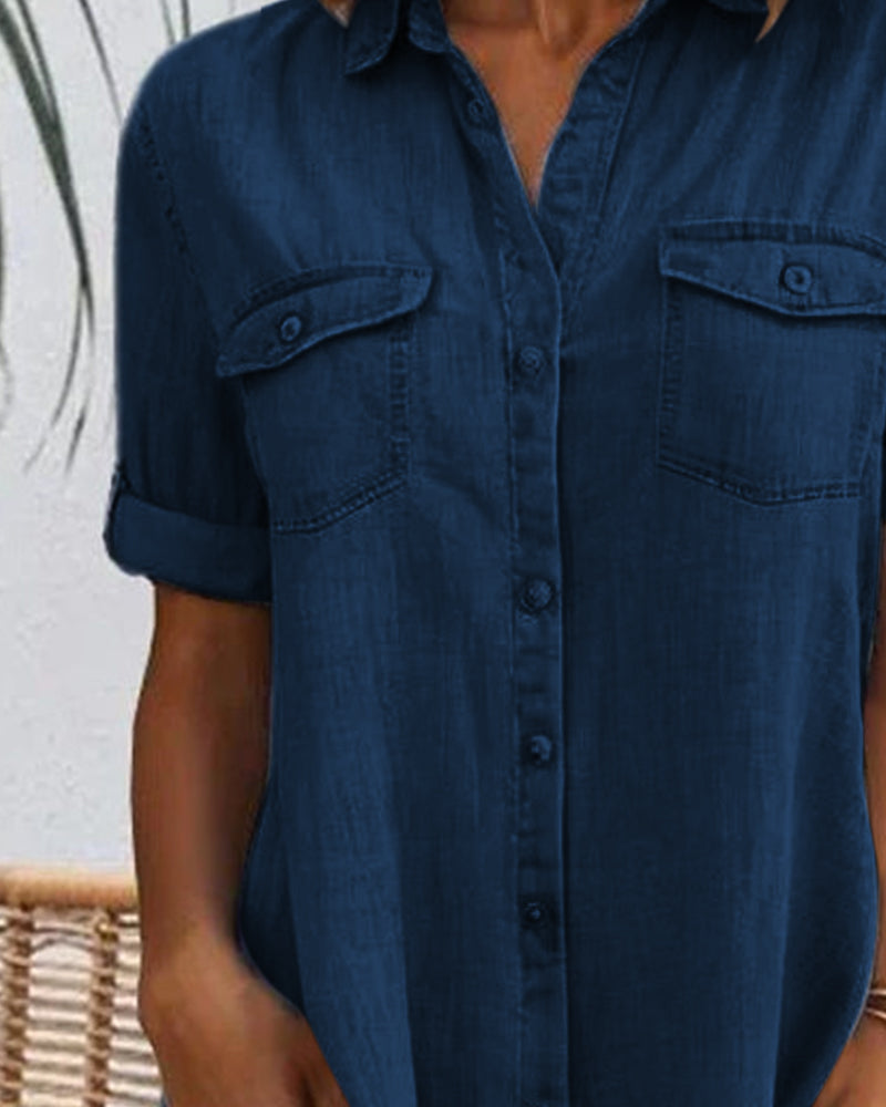 Jennifer Women's Denim-look Dress | Lightweight and Versatile 7