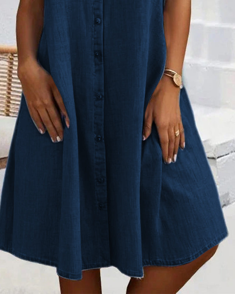Jennifer Women's Denim-look Dress | Lightweight and Versatile 8