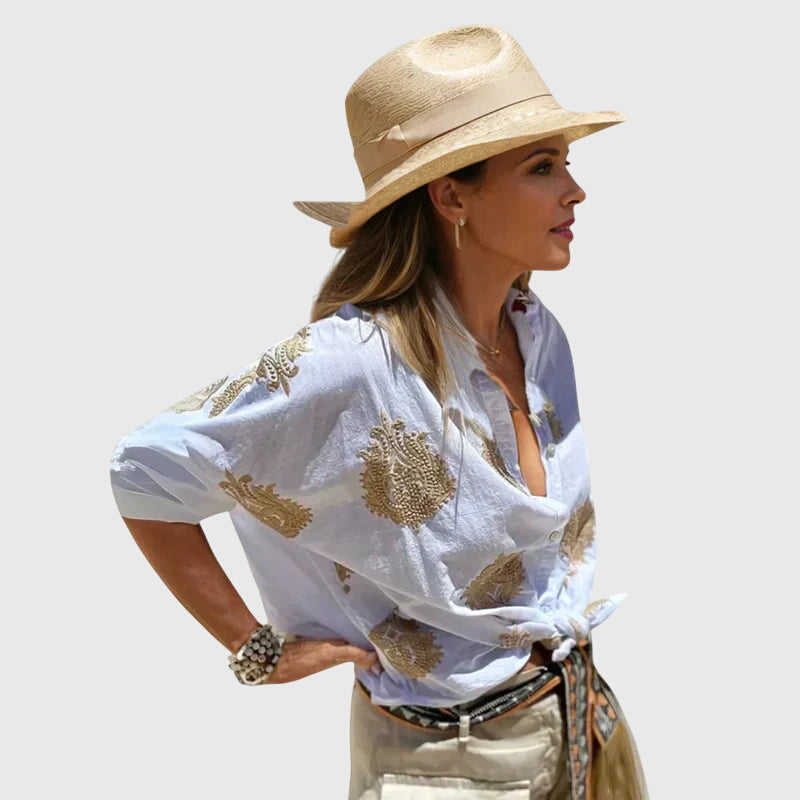 Jovial Women's Blouse | Lightweight, Chic Summer Top 0