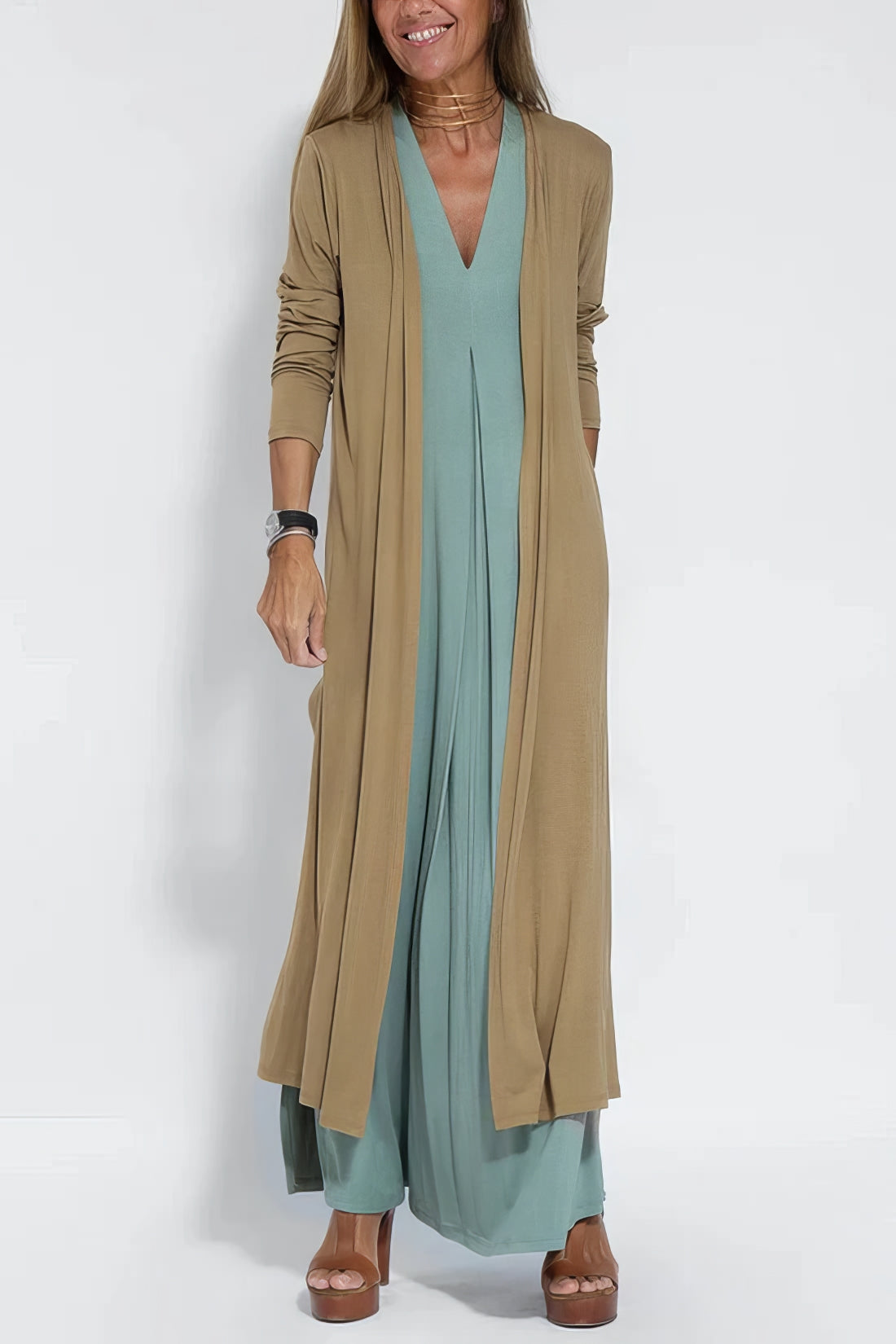 Juno Women's Dress | Elegant Long Maxi Dress in Lightweight Fabric 8