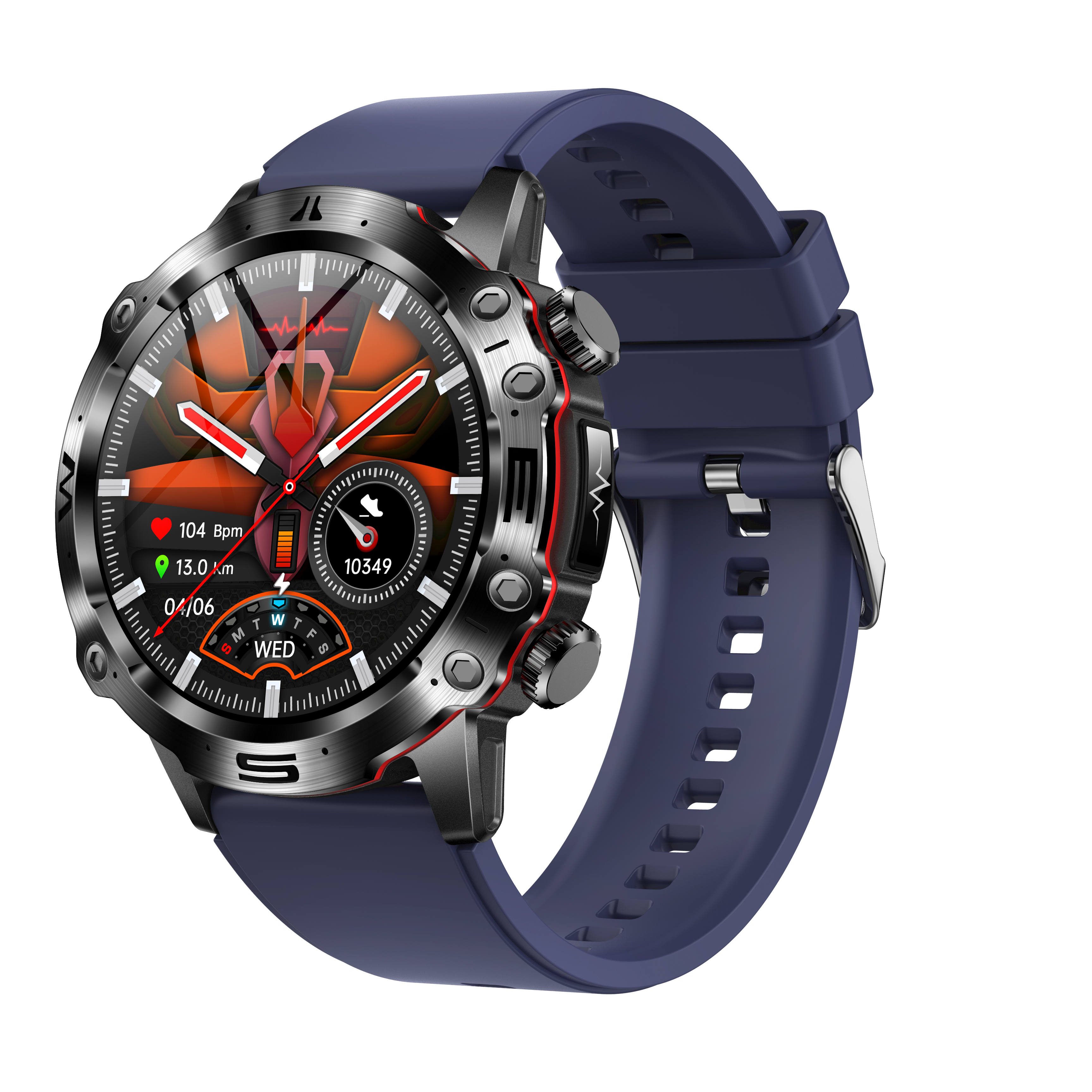 Kaleo Montre Intelligente | Écran AMOLED 1,43 avec Moniteurs de Pouls, SpO2 et Tension Artérielle 1
