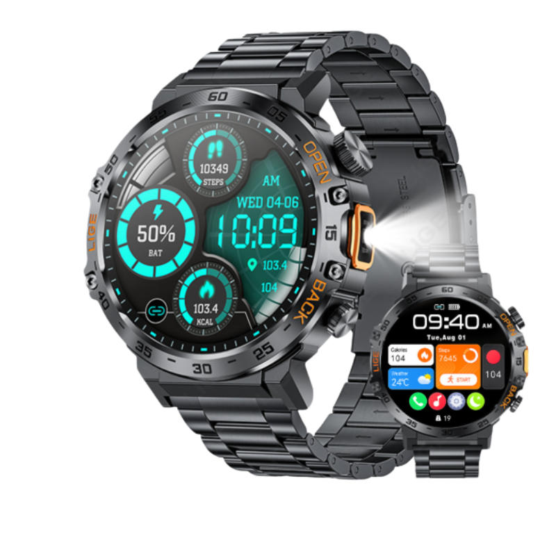 Kaleo Montre Intelligente | Écran AMOLED 1,43 avec Moniteurs de Pouls, SpO2 et Tension Artérielle 5