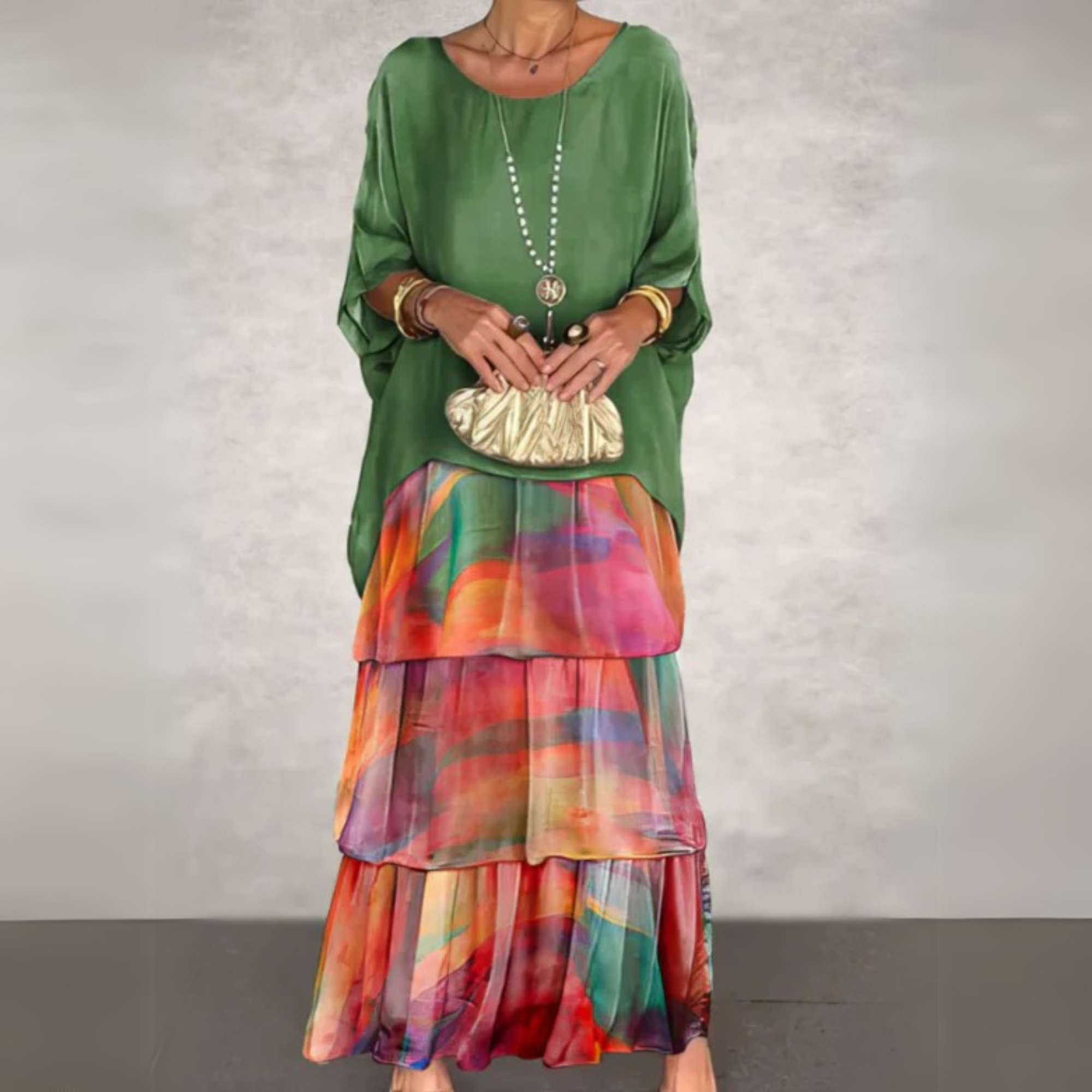 Kali Women's Maxi Dress | Flowing Silhouette, Elegant Design 0