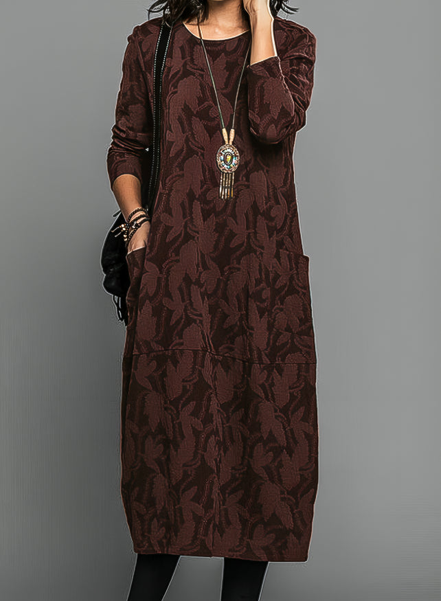 Kara Women's Midi Dress | Artistic Printed Design 1