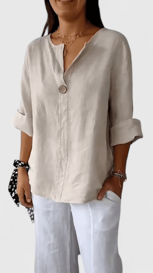 Klassy Women's Blouse | Cotton-Linen Blend, Summer Top 5