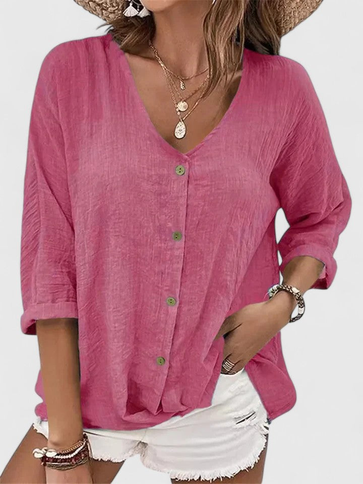 Kylie Women's Blouse | Lightweight V-Neck Summer Top 3