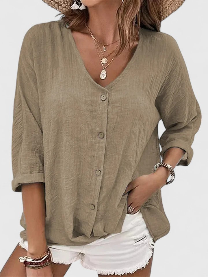 Kylie Women's Blouse | Lightweight V-Neck Summer Top 4