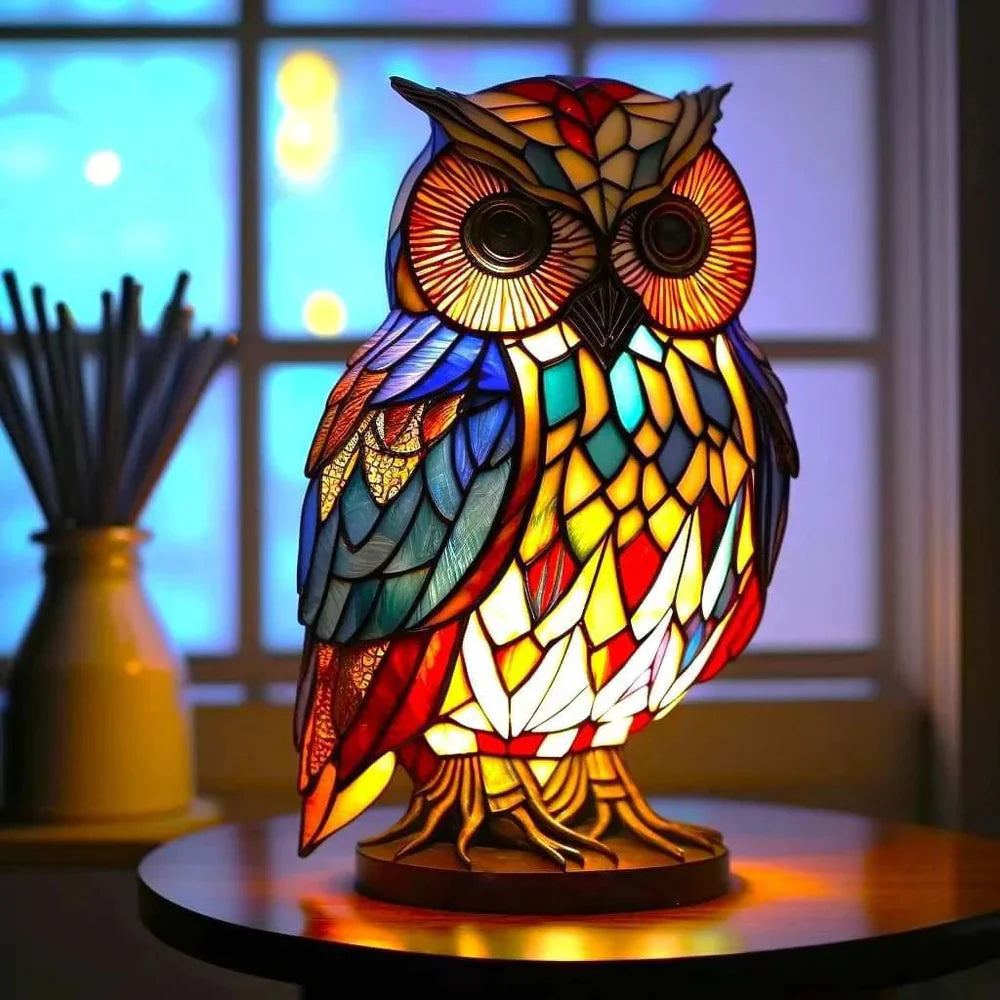 Lampe Décorative VitraFauna | Verre Peint Motifs Animaux, Luminaire Pour Salon 12