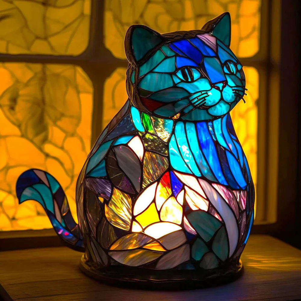 Lampe Décorative VitraFauna | Verre Peint Motifs Animaux, Luminaire Pour Salon 13