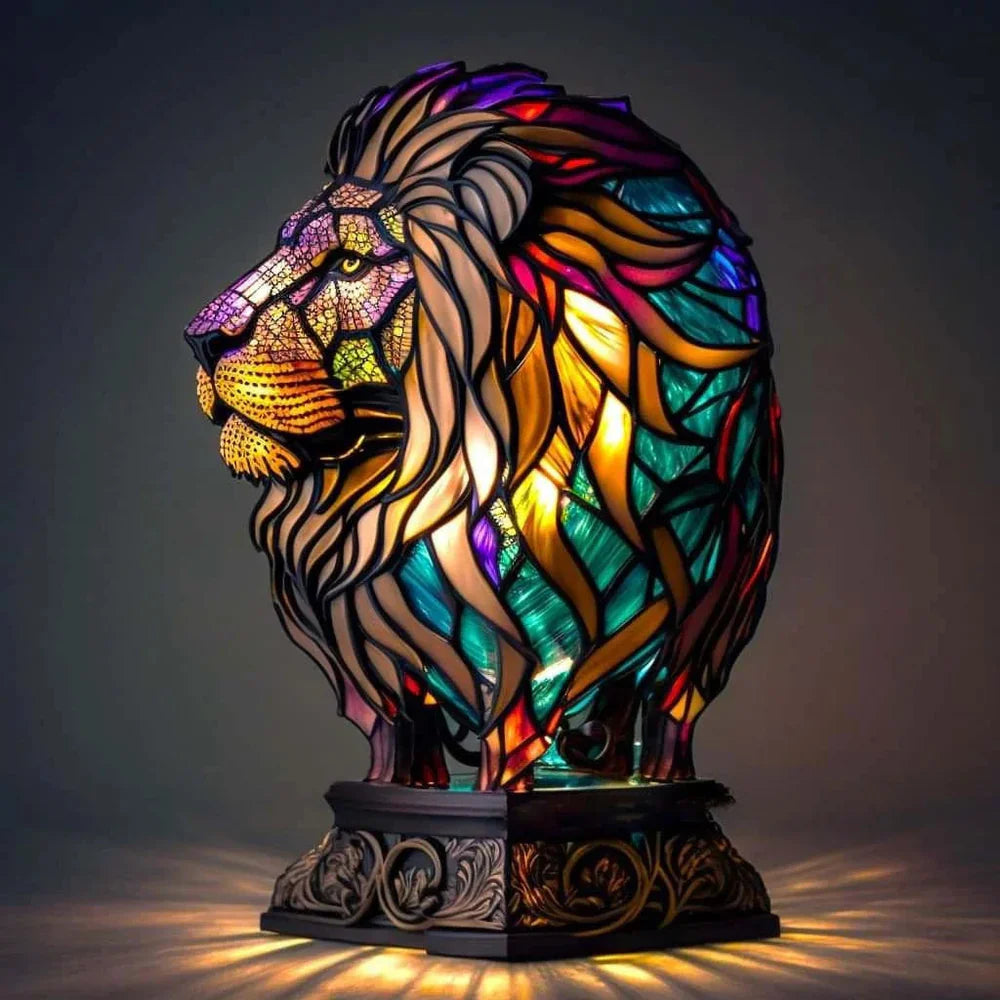 Lampe Décorative VitraFauna | Verre Peint Motifs Animaux, Luminaire Pour Salon 15