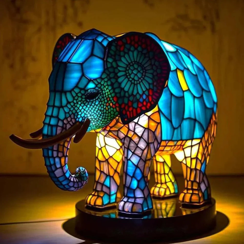 Lampe Décorative VitraFauna | Verre Peint Motifs Animaux, Luminaire Pour Salon 16