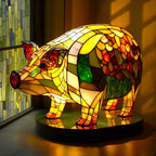 Lampe Décorative VitraFauna | Verre Peint Motifs Animaux, Luminaire Pour Salon 2