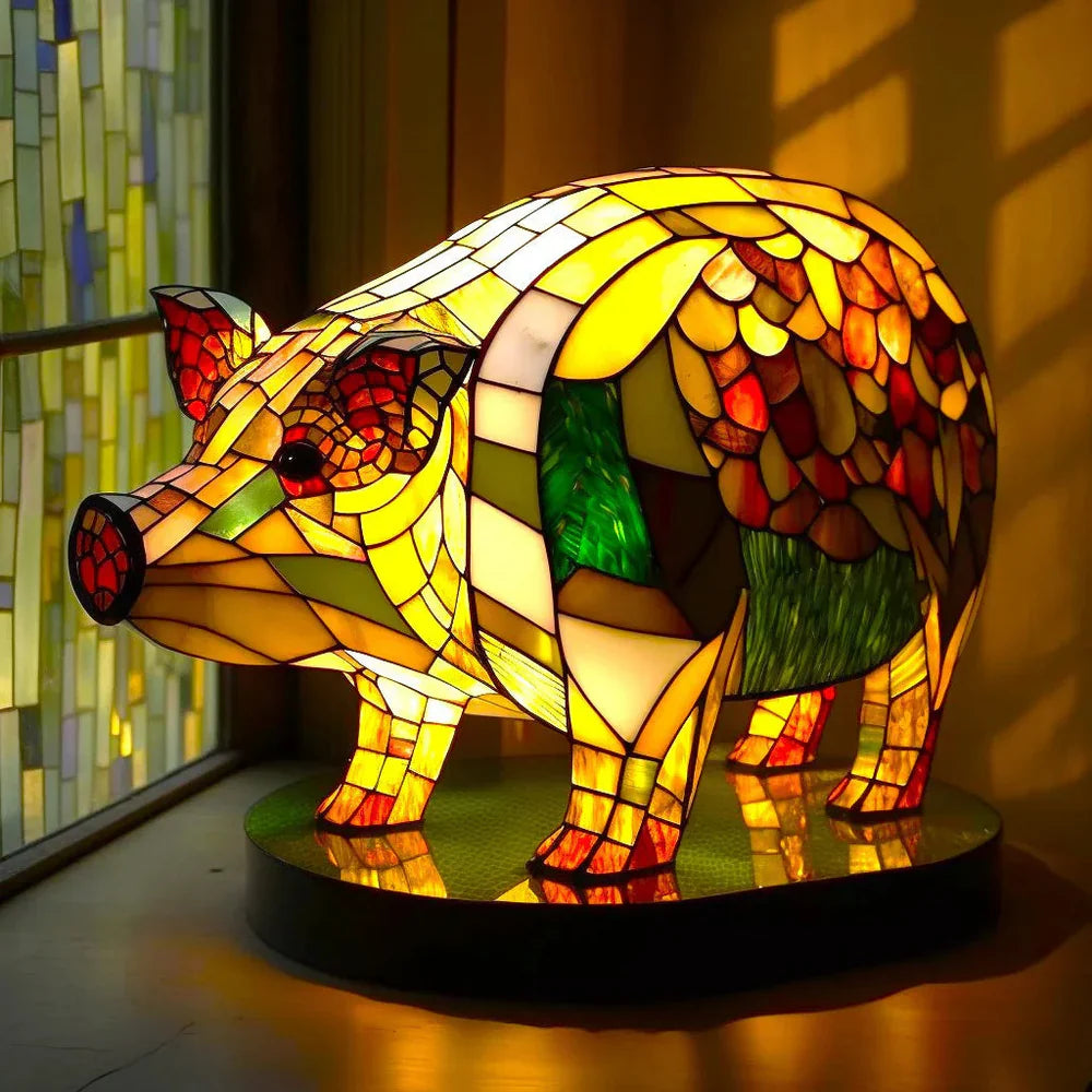 Lampe Décorative VitraFauna | Verre Peint Motifs Animaux, Luminaire Pour Salon 2