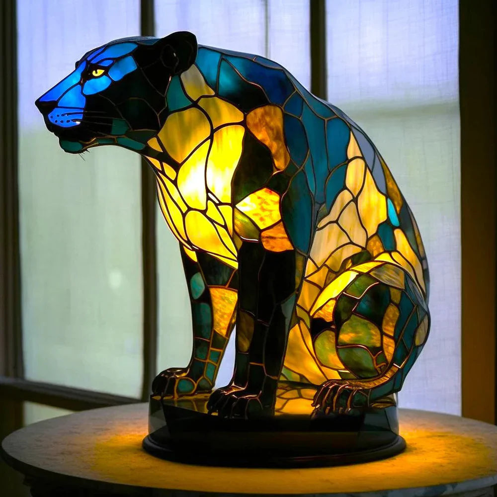 Lampe Décorative VitraFauna | Verre Peint Motifs Animaux, Luminaire Pour Salon 3