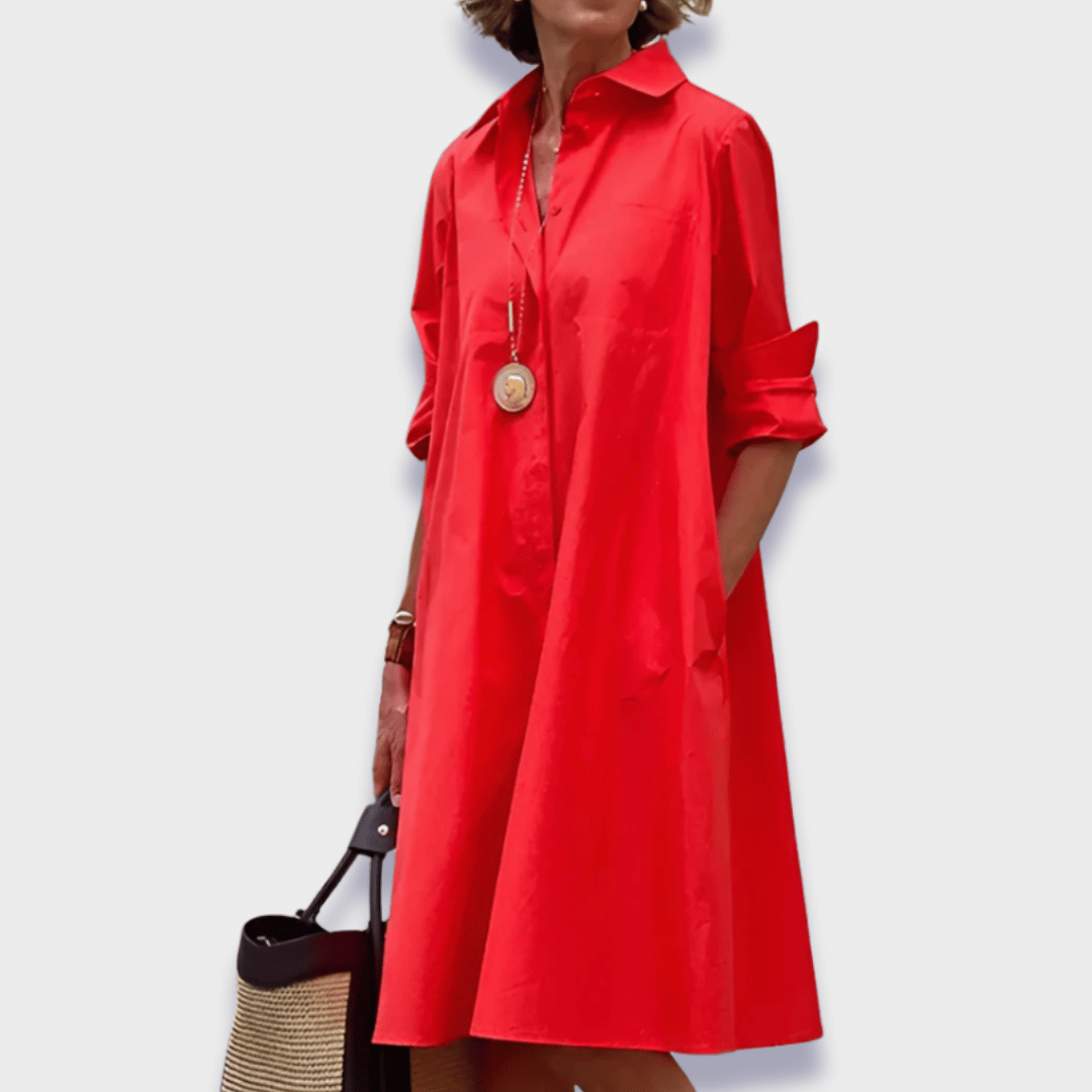 Leah Women's Midi Dress | Comfortable Stretch Fabric 0