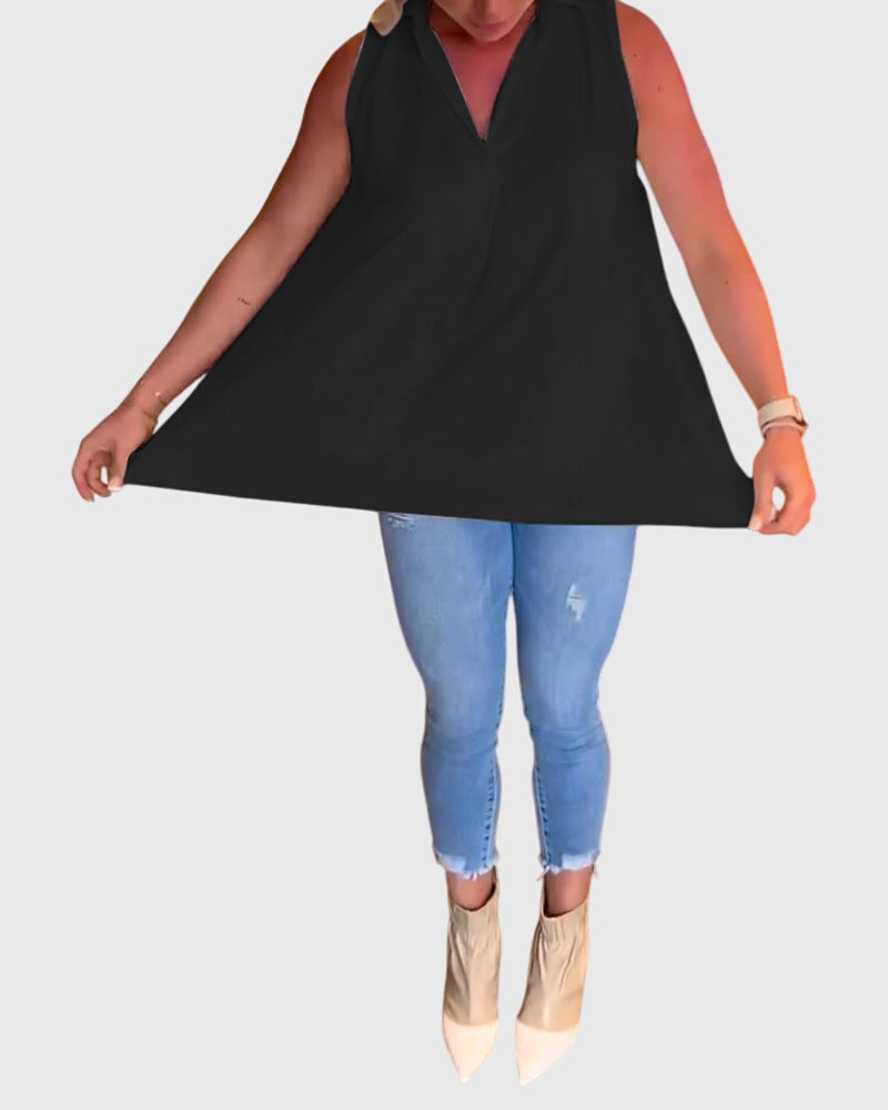 Lina Women's Tank Top | Lightweight Fabric, Elegant Ruffles 10