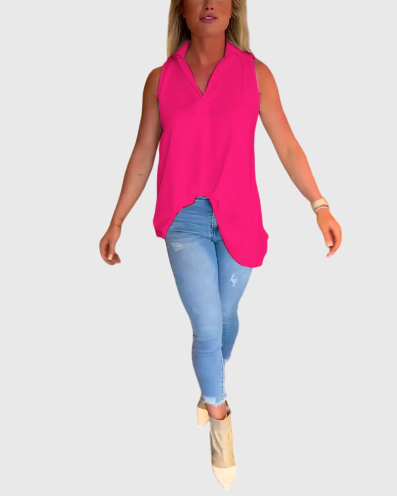 Lina Women's Tank Top | Lightweight Fabric, Elegant Ruffles 11