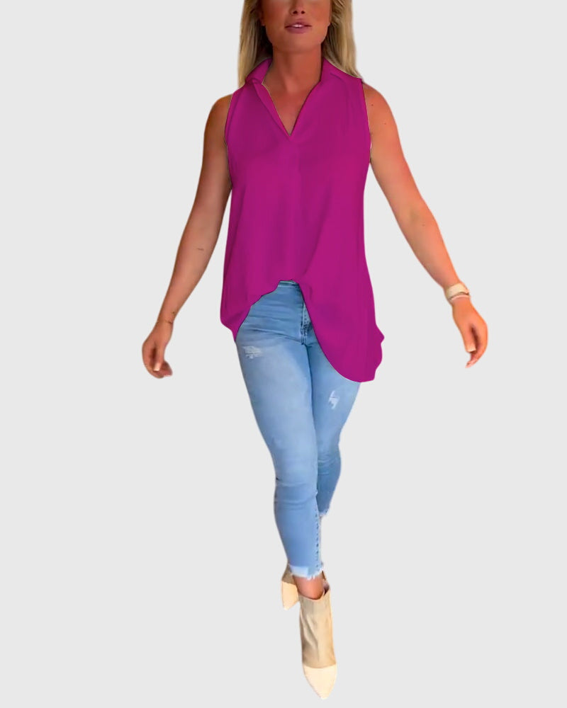 Lina Women's Tank Top | Lightweight Fabric, Elegant Ruffles 12