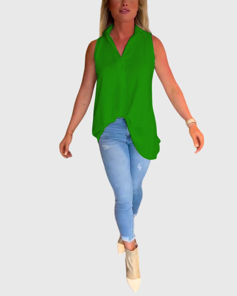 Lina Women's Tank Top | Lightweight Fabric, Elegant Ruffles 13