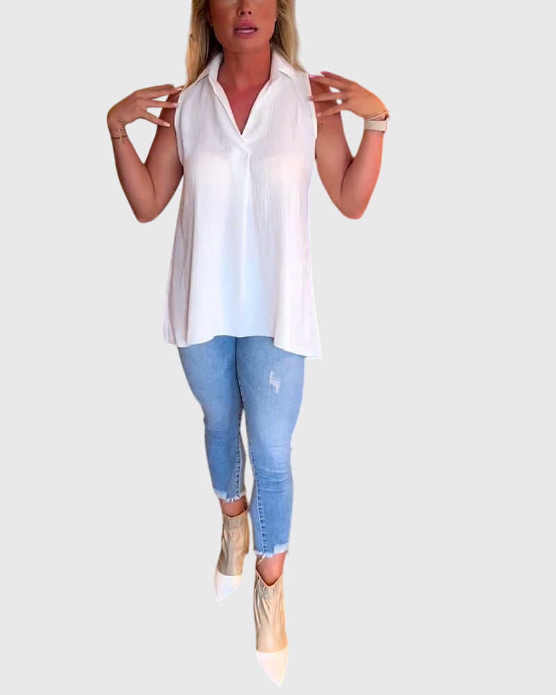 Lina Women's Tank Top | Lightweight Fabric, Elegant Ruffles 5