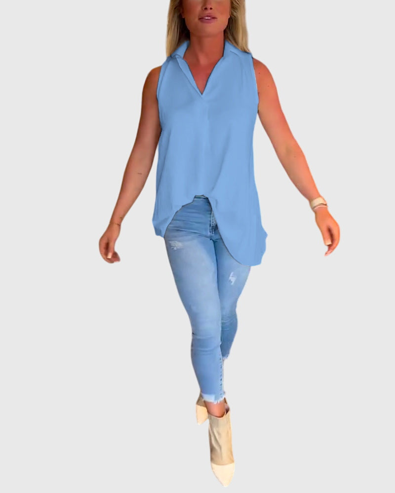 Lina Women's Tank Top | Lightweight Fabric, Elegant Ruffles 8