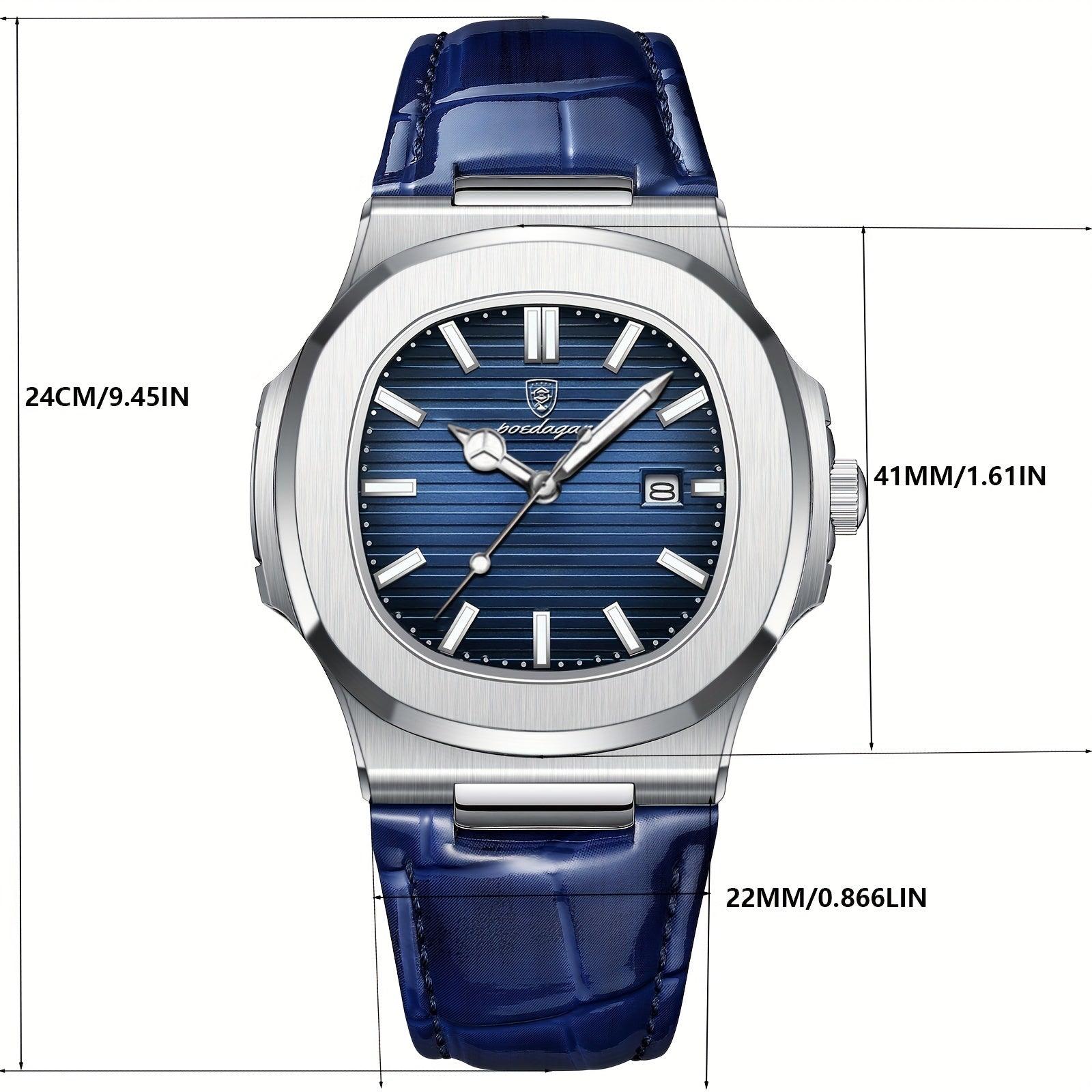 Livio Montre Bracelet Homme | Acier Inoxydable, Mouvement Quartz 7