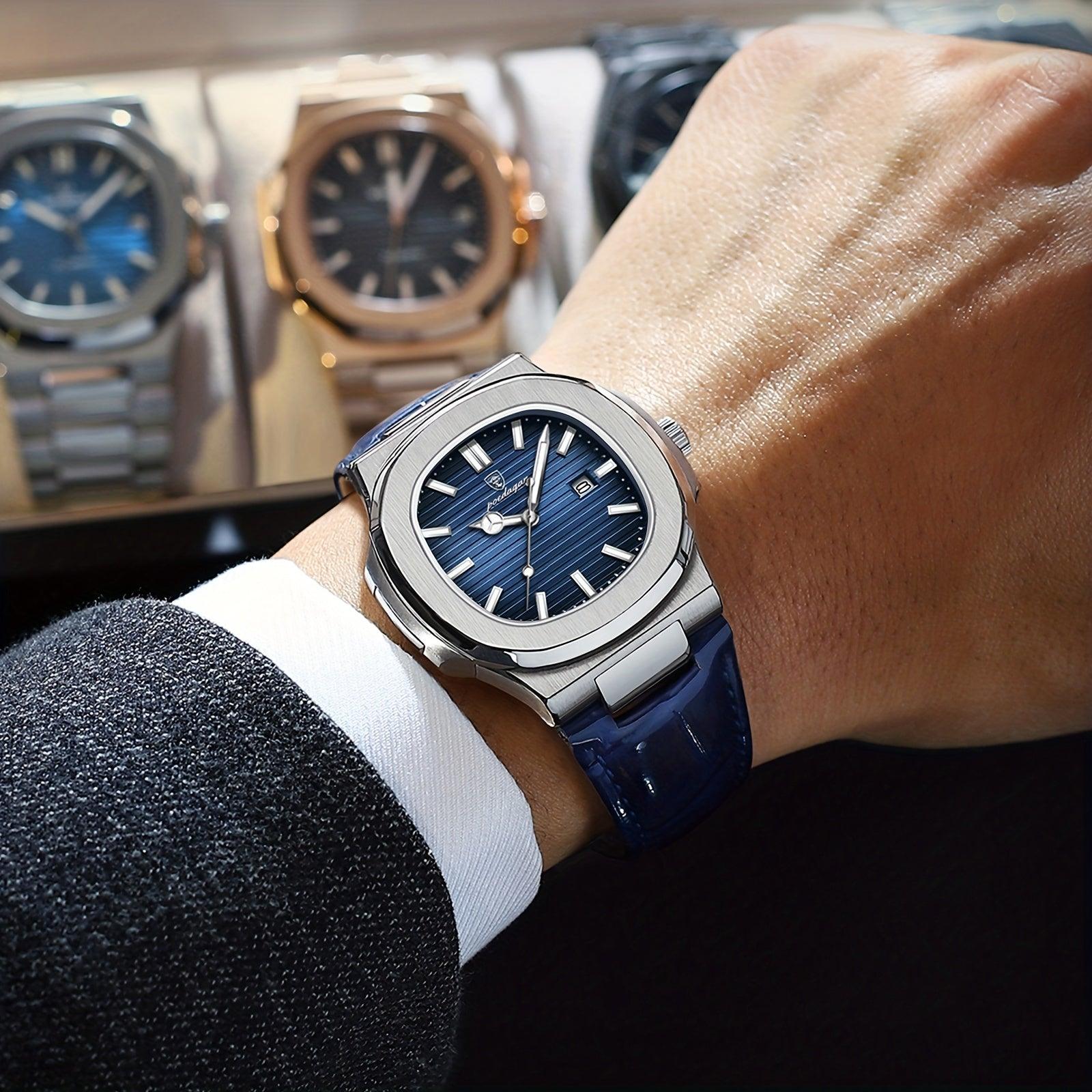 Livio Montre Bracelet Homme | Acier Inoxydable, Mouvement Quartz 8